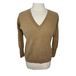 J.CREW Boyfriend 100% Cashmere Sweater Size XXS Oversized Tan Bohemian Women’s
